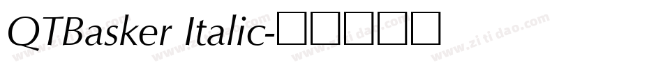 QTBasker Italic字体转换